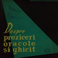 Pavel Nicoara - Despre preziceri oracole si ghicit (1961)