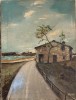 Lucrare veche / Tablou ulei pe panza, semnat A. Toni, peisaj Mangalia / Dobrogea (?), 40x30 cm, rafinat cromatic, prezenta placuta, exotism oriental, Peisaje, Realism
