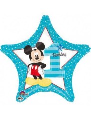Balon folie stea Mickey Mickey 1st Birthday 45 cm foto