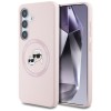 Husa pentru Samsung Galaxy S25 Plus - Karl Lagerfeld Silicone Double Heads (KLHMS25MSKCHTCP) - Pink
