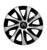 Set 4 capace roti Drift exrta Gri-Negru R15 pentru gama auto Citroen, Autohelix MSA