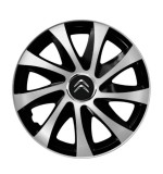 Cumpara ieftin Set 4 capace roti Drift exrta Gri-Negru R14 pentru gama auto Citroen