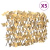 VidaXL Spalier frunze arțar false extensibil 5 buc. oranj 180x60 cm