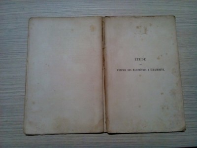 ETUDE SUR L`EMPLOI DES MANOMETRES A ECRASEMENT - M. Sarrau, M. Vielle -1883, 80p foto