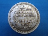 CUTIE METALICA AL PENTRU PUDRA FRANTA ANII 20-FFF RARA-VINTAGE