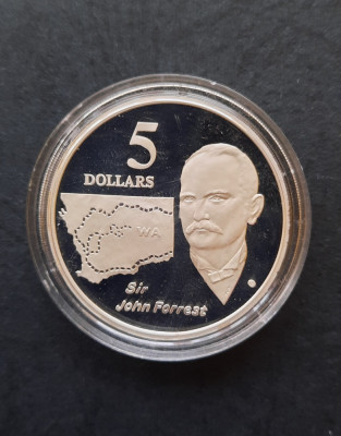 5 Dollars 1994 &amp;quot;Sir John Forrest&amp;quot;, Australia - Proof - A 3401 foto