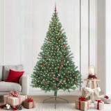 VidaXL Pom de Crăciun artificial pre-iluminat Verde 240 cm PVC 3397037