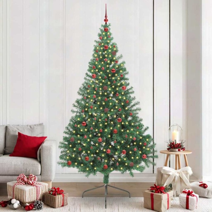 vidaXL Pom de Crăciun artificial pre-iluminat Verde 240 cm PVC 3397037
