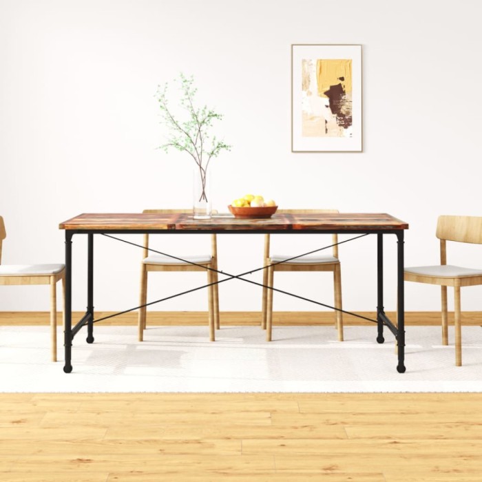 vidaXL Masă de bucătărie, 180 cm, lemn masiv reciclat 243995