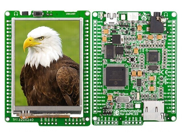 Ecran TFT 2,8&quot; 240x320 UART/USB pentru DSPIC33
