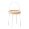 Noptiera tip masuta All Around, 38 cm, maner metalic, Alb