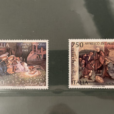 italia - serie timbre pictura religie craciun nestampilata MNH