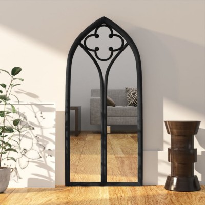 vidaXL Oglindă, negru, 70x30 cm, fier, utilizare &amp;icirc;n interior foto