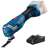 Bosch GOP 185-LI + GAL 18V-40 - Multicutter fara acumulatori Li-Ion 18 V - Ah + Incarcator acumulatori