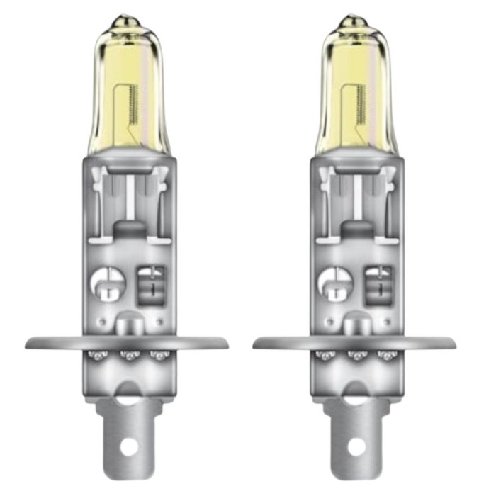 Set 2 becuri auto halogen H1 OSRAM, 110W/set, 12V, 3200K, 3100lm