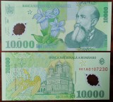 SV * Romania BNR 10000 LEI 2000, Semnat E. Ghizari * Seria 001A0..... UNC