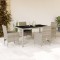 Gossi set mobilier gradina perne 5 piese gri deschis poliratan sticla