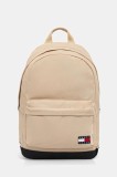 Tommy Jeans rucsac culoarea bej, mare, cu imprimeu, AM0AM13400