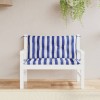 Gossi perne banca gradina, 2 buc., albastru&amp;alb, 100x50x7 cm, textil