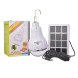 Bec cu LED-uri, portabil cu mini panou solar