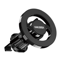 Suport Auto Magnetic Telefon Kaku KSC-1164, Prindere Ventilatie cu Cleme, Rotire 360, Universal, Negru