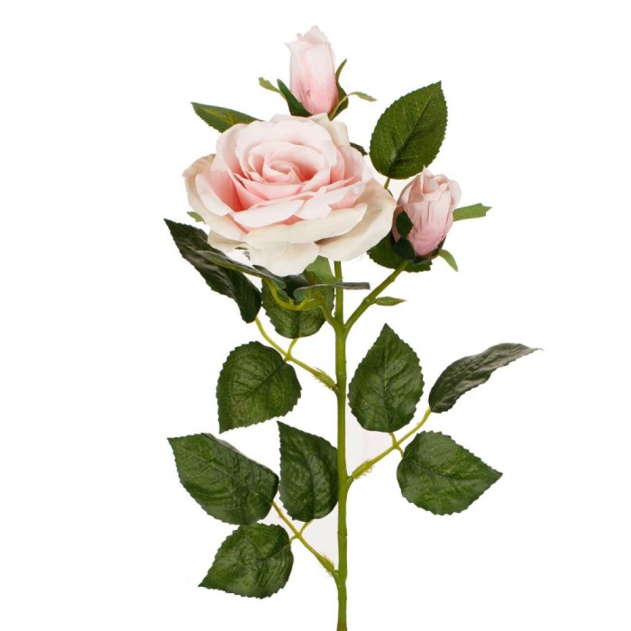 Floare Artificială, Trandafir Roz, Tulpină Lungă, 73cm