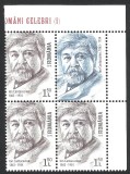 Cumpara ieftin ROMANI CELEBRI I--ION CANTACUZINO BLOC DE 4 CU VIGNETA--2018 MNH, Nestampilat