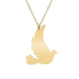 Serenity - Colier personalizat argint 925 placat cu aur galben 24K Porumbel