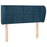 Cumpara ieftin Tablie pat cu aripioare albastru inchis 93x23x78/88 cm textil