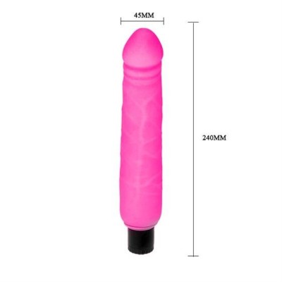 Vibrator Realistic Skin Perfect, Roz, TPR, 24 cm# foto