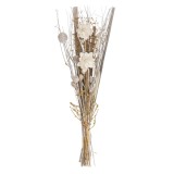 Buchet Decorativ Flori Uscate, Model Bej-Alb, &Icirc;nălțime 90 cm