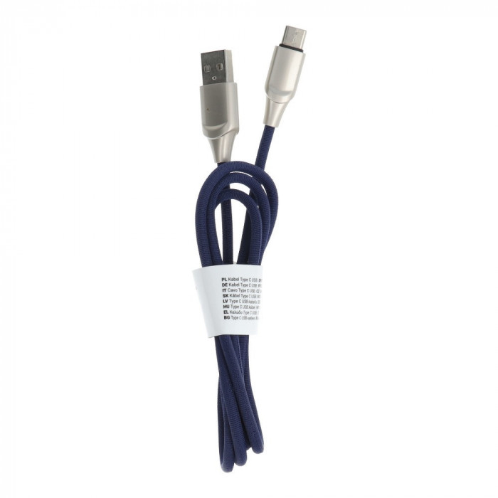 Cablu Date &amp; Incarcare Tip C 2.0 (Albastru) C128 1m