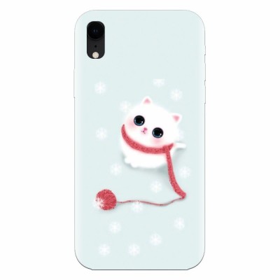 Husa silicon pentru Apple Iphone XR, Cute Cat foto