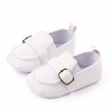Pantofiori eleganti albi pentru baietei (Marime Disponibila: 12-18 luni