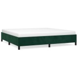 Cumpara ieftin Cadru de pat fara saltea, verde inchis, 200x200 cm, catifea