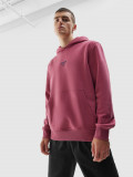 Hanorac de trening fără fermoar cu glugă pentru bărbați - roz, 4F Sportswear
