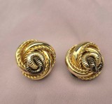 CERCEI CLIPS XL VINTAGE DIN METAL CU FINISAJ AURIU, TIP COCHILIE MELC