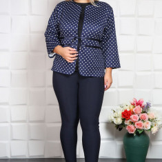 Compleu elegant sacou si pantalon Evelin bleumarinMarimea