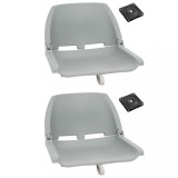 VidaXL Set cu scaun pliabil pentru barcă, 4 piese, gri