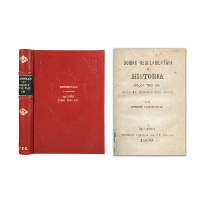 Dimitrie Bolintineanu, Domnii regulamentari și istoria celor trei ani de la 11 februarie p&amp;acirc;nă astăzi, 1869 foto