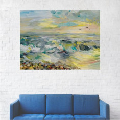 Tablou Canvas, Pictura Artistica, Valurile Marii - 80 x 100 cm foto