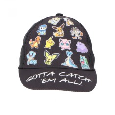 Sapca copii, ORIGINAL Pokemon, Pikachu Gotta Catch, negru reglabila, 7-14 ani !! foto