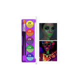 Paleta Machiaj Fata si Corp, Handaiyan, UV Neon, Paint Dream Kit, 10 Culori, 01