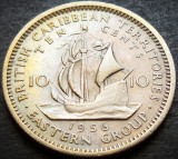 Cumpara ieftin Moneda exotica 10 CENTI - TERITORIILE BRITANICE CARAIBE, anul 1956 * Cod 3418 B, America Centrala si de Sud