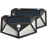 Cumpara ieftin Set 2 lampi lumina solara de gradina cu 100 led rezistente la intemperii