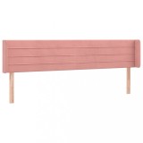 Cumpara ieftin Tablie de pat cu aripioare roz 183x16x78/88 cm catifea