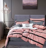Cumpara ieftin Lenjerie Pat Arsenal Fx009, Bumbac, 4 Piese, Fara Elastic, Gri, Roz