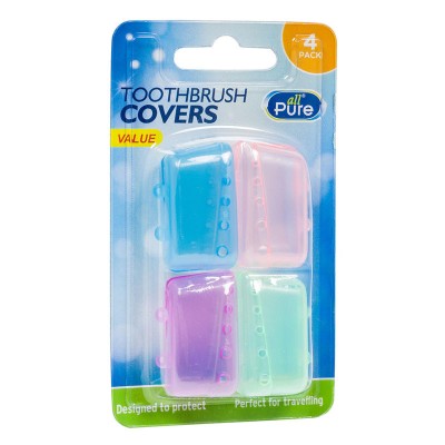 Set 4x Capace Periuta Dinti, allPure, Toothbrush Covers, Protectie Antimicrobiana, Multicolor foto