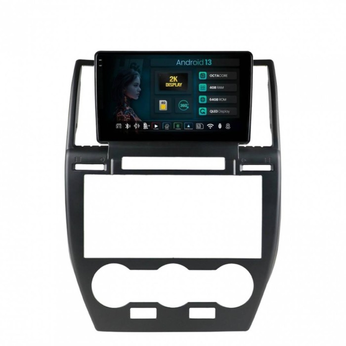 Navigatie 2K Land Rover Freelander 2 (2006-2012) 4GB RAM Android 13 Octacore Slot Sim 4G DSP GPS Wi-FI Carplay Android Auto USB Bluetooth Waze 9.5 Inc