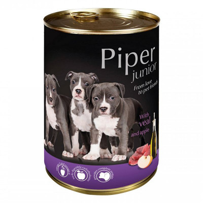 Conservă Can Piper Junior veal meat and apple 400 g foto